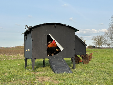 Kunststof Nestera Kippenhok -Lodge Large Op Pootjes voorkant