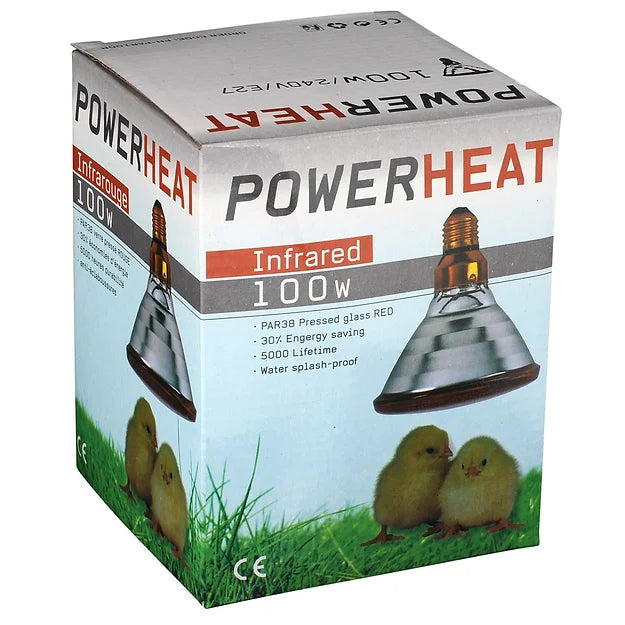 Warmtelamp PAR38 230V / 100W / E27 Rood