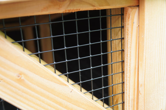 Zwart gecoat gaas L - diverse hokken