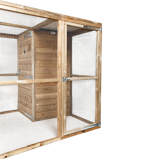 Volière Iris | Geïmpregneerd hout |  Met sluis | Glorenza