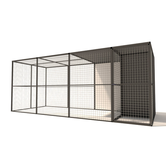 Voliere Yara | Aluminimum | Zonder Morsrand | Met sluis | Diverse afmetingen
