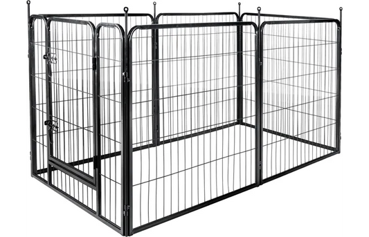 Kippenren |Zwart | Met deur