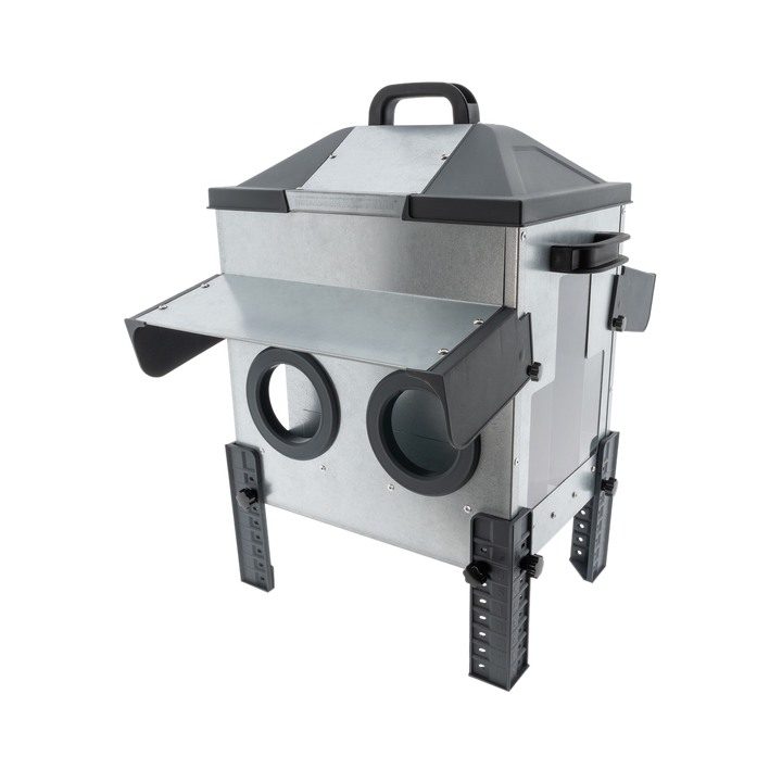 Verzinkte anti-mors voerbak 16 kg met afdak – ROBUST®