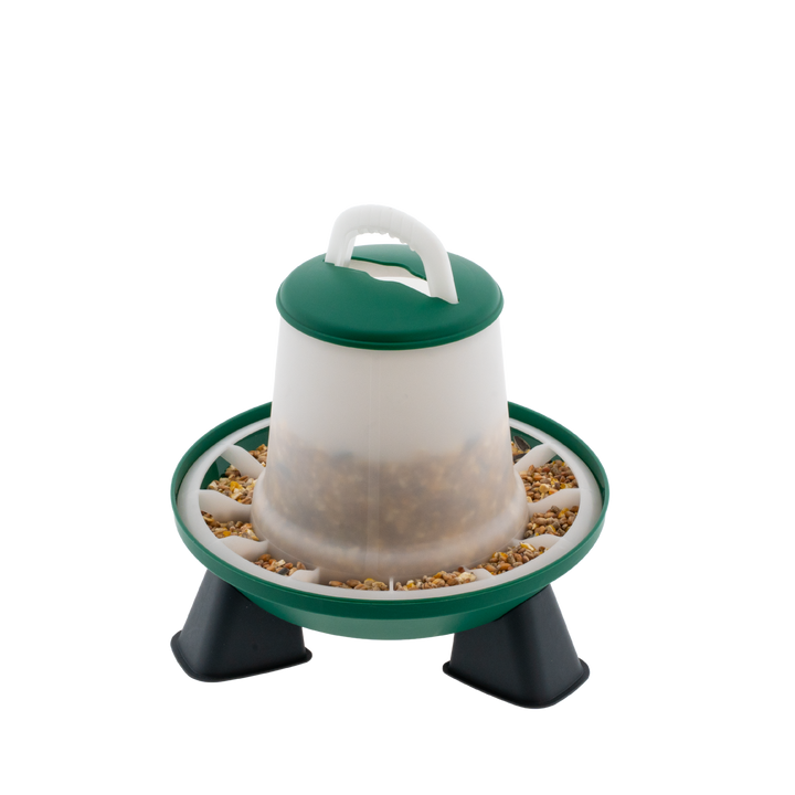 1 kg Kunststof Voersilo | op pootjes | Verstelbare Anti-Morsrand