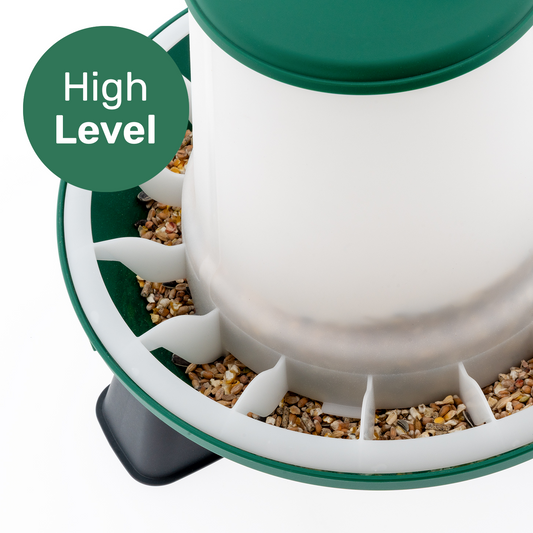 1 kg Kunststof Voersilo | op pootjes | Verstelbare Anti-Morsrand