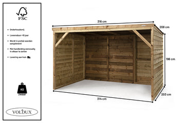 Houten Schuilstal Lente | Voldux