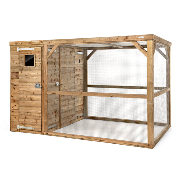 Volière Timo | Geïmpregneerd hout | Met sluis | Glorenza