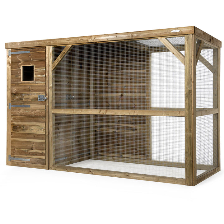 Volière Toon | Geïmpregneerd hout |  Met sluis | Voldux